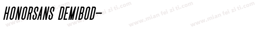 honorsans demibod字体转换